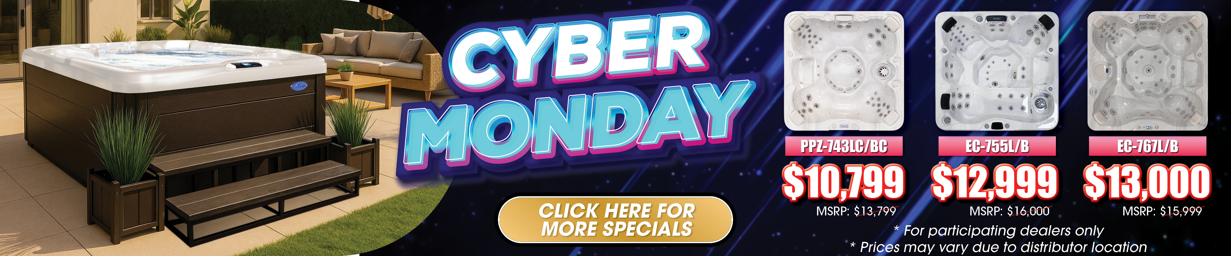 Calspas hot tub being used in a family setting - Mission